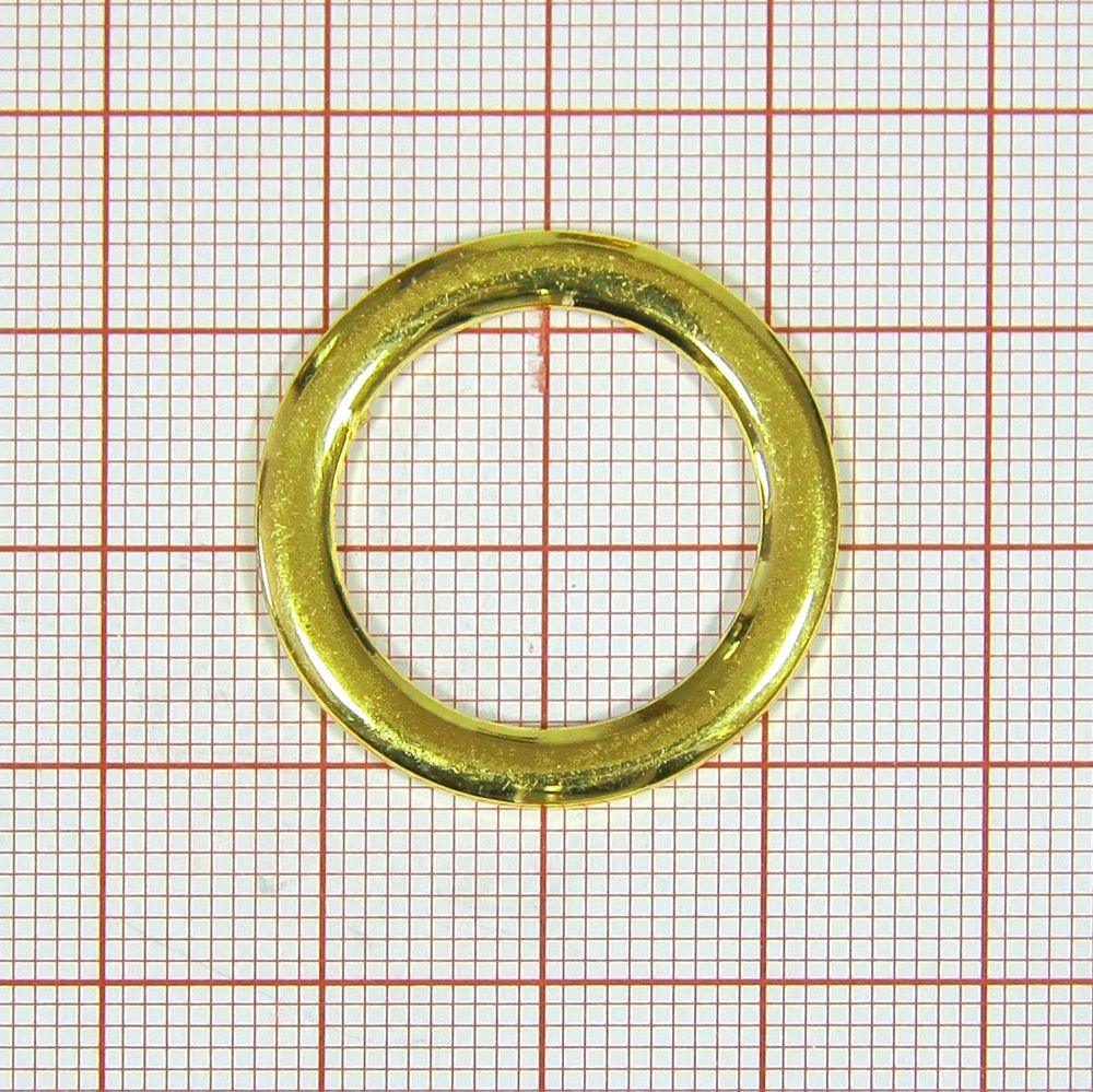 Кольцо металл 10263 20мм GOLD. Перетяжка металл Кольцо