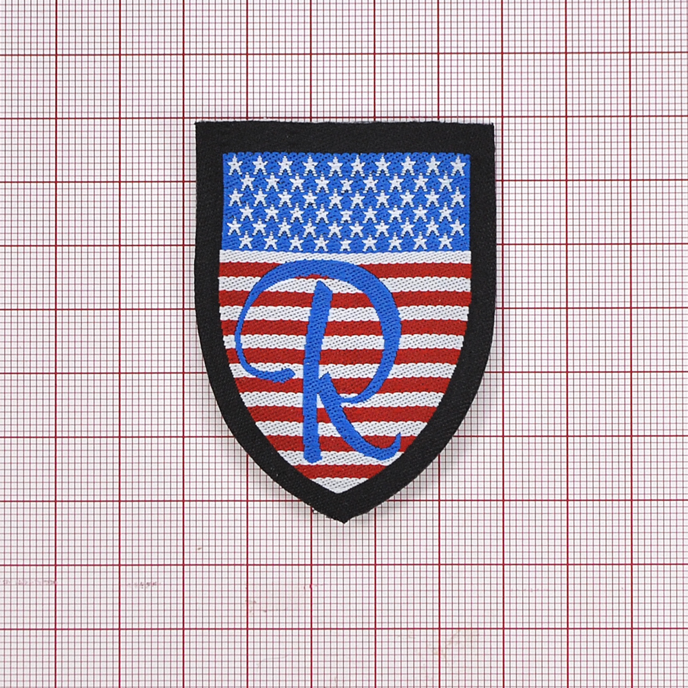 Нашивка USA  R, герб 6*4,5см. Шеврон Нашивка