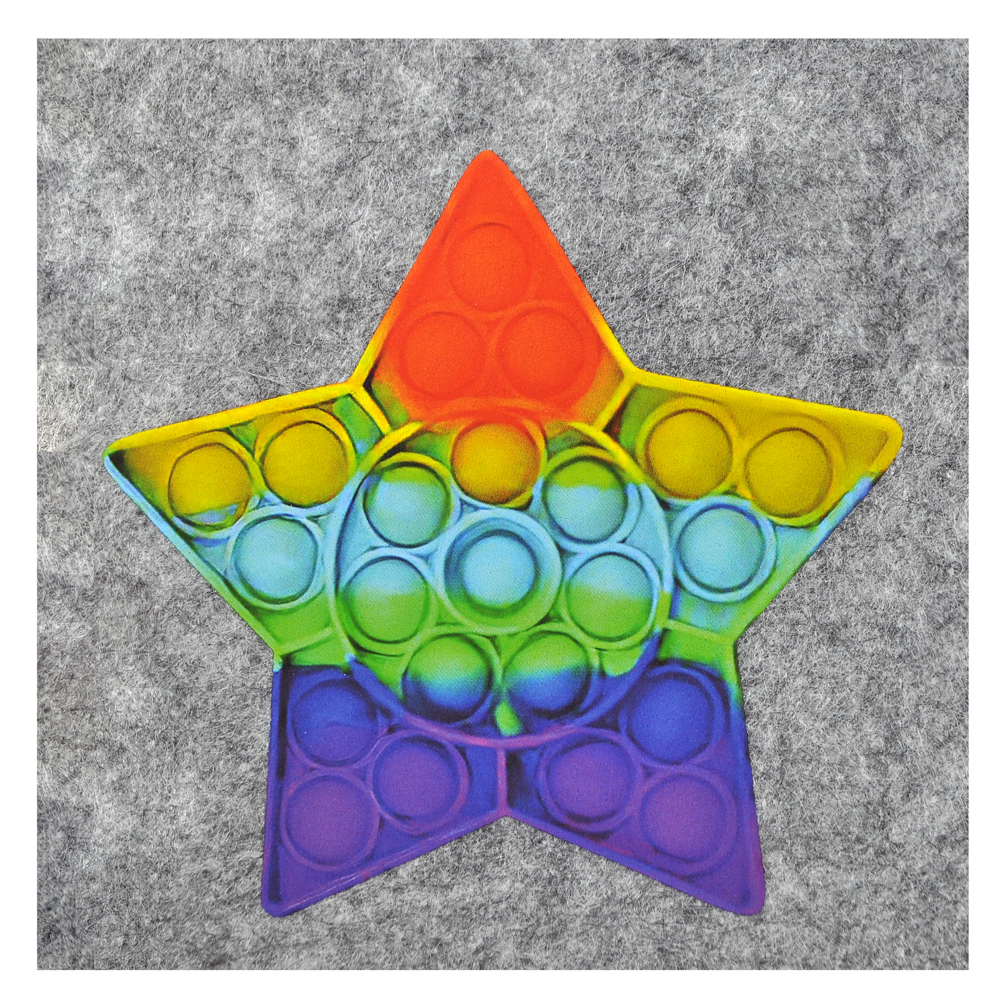 Термоаппликация Pop it (звезда) большая 13*13см, шт. Термопереводки Детские