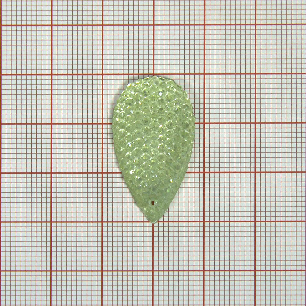 Стразы пришивн. зернист. капля 30*16мм белый, 1тыс.шт. Стразы приш. зернистые