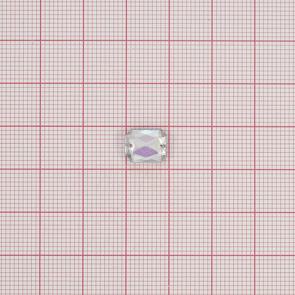 Стразы Д пришивн. многогран. 8*10мм бел.хамелеон 38AB, 1тыс.шт. Стразы пришивные