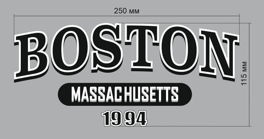 Термотрансфер DTF пленка светоотражающая 67783, Boston, 25*11,5см, шт. Термотрансфер