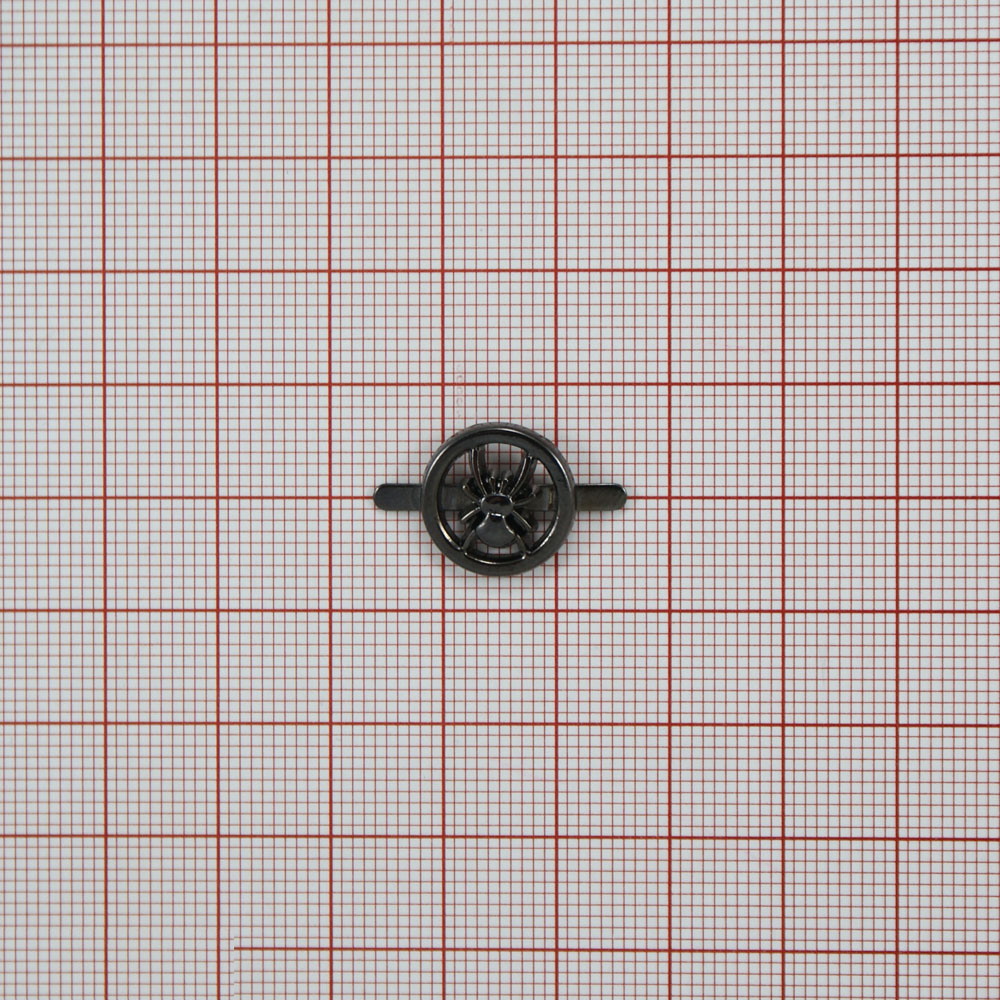 Краб металлический Паук 15*15мм black nickel, шт. Крабы Металл Геометрия