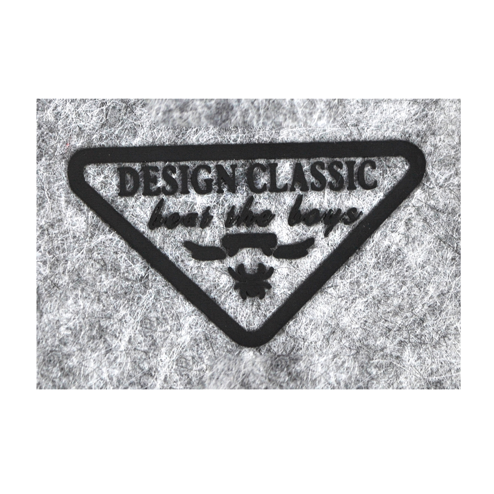 Термоаппликация резиновая Desing Classic треугольник белый, черный рисунок 48*27мм, шт. Термопереводки Резиновые, Термопленка