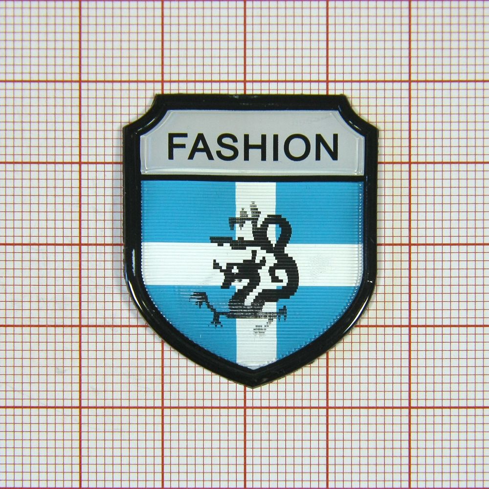 Лейба гологр. Fashion Крест бел., голубой 31*35мм /кит./ шт. Лейба Голограмма