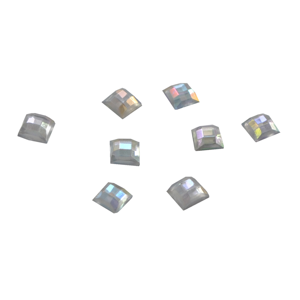 Стразы Д на клей, квадрат 4*4мм бел.хамелеон 38АВ, 1тыс.шт. Стразы на клей