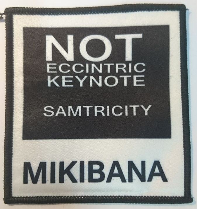 Нашивка тканевая NOT Mikibana 10,5*11,5см черно-белый, шт. Нашивка Вышивка, Ткань