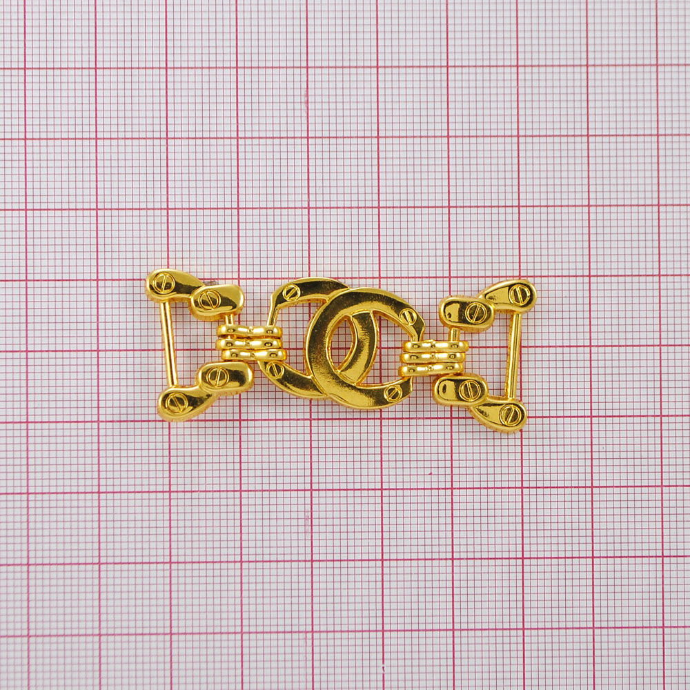 Перетяжка металлическая 11198 GOLD 13мм . Пряжка, перетяжка