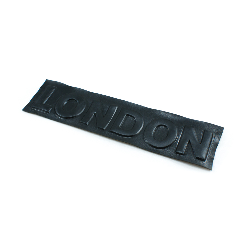 Аппликация пришивная кожзам LONDON конгрев, 5,3*21,5см прямоугольный черный, шт. Нашивка Кожзам
