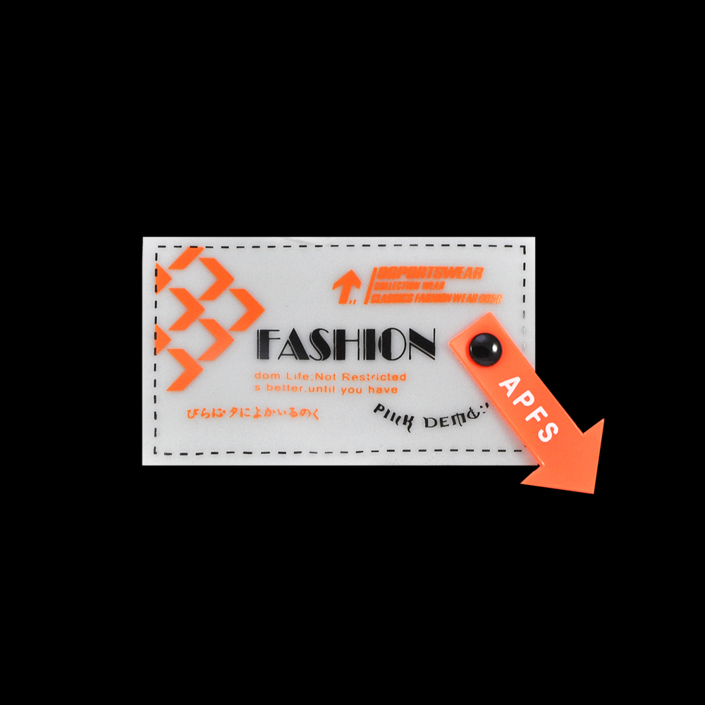 Лейба клеенка FASHION 6,9*4см, прозрачный, оранжевый, черный, шт. Лейба Клеенка