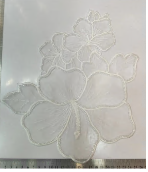 Аппликация пришивная Цветок, белый, шт. Аппликации Пришивные Цветы Банты