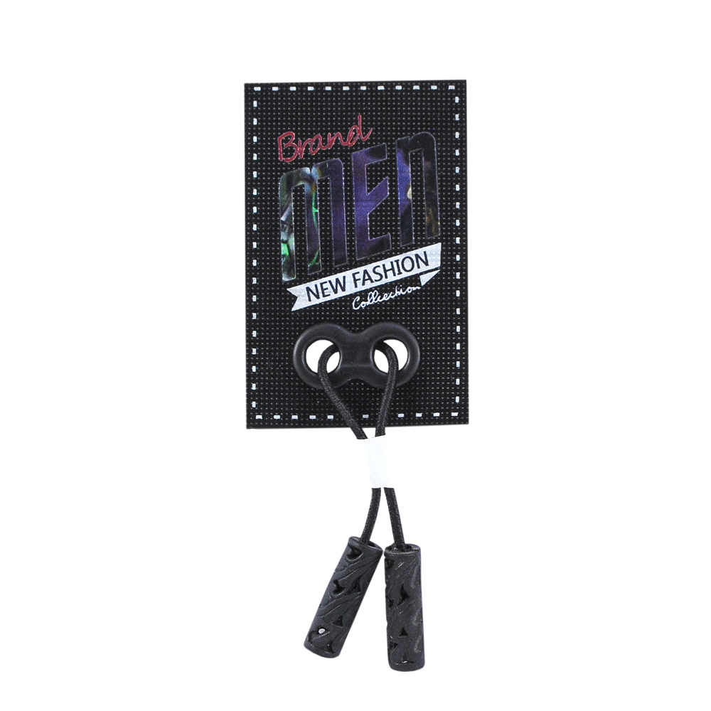 Лейба тканевая со шнурком Brand MEN, 4,5*12см, белый, красный, черный, шт. Лейба Ткань