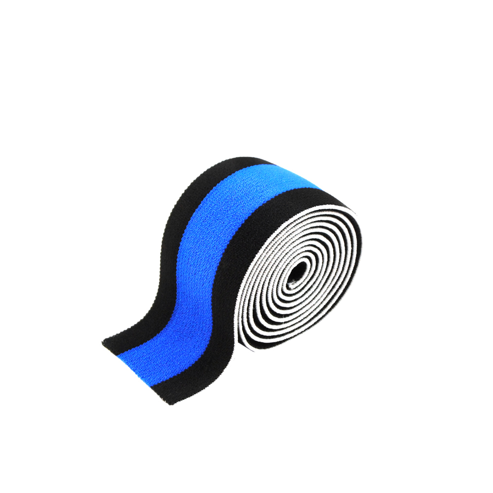 Резинка Полосы 4см синий, черный, 50ярд. Резинка