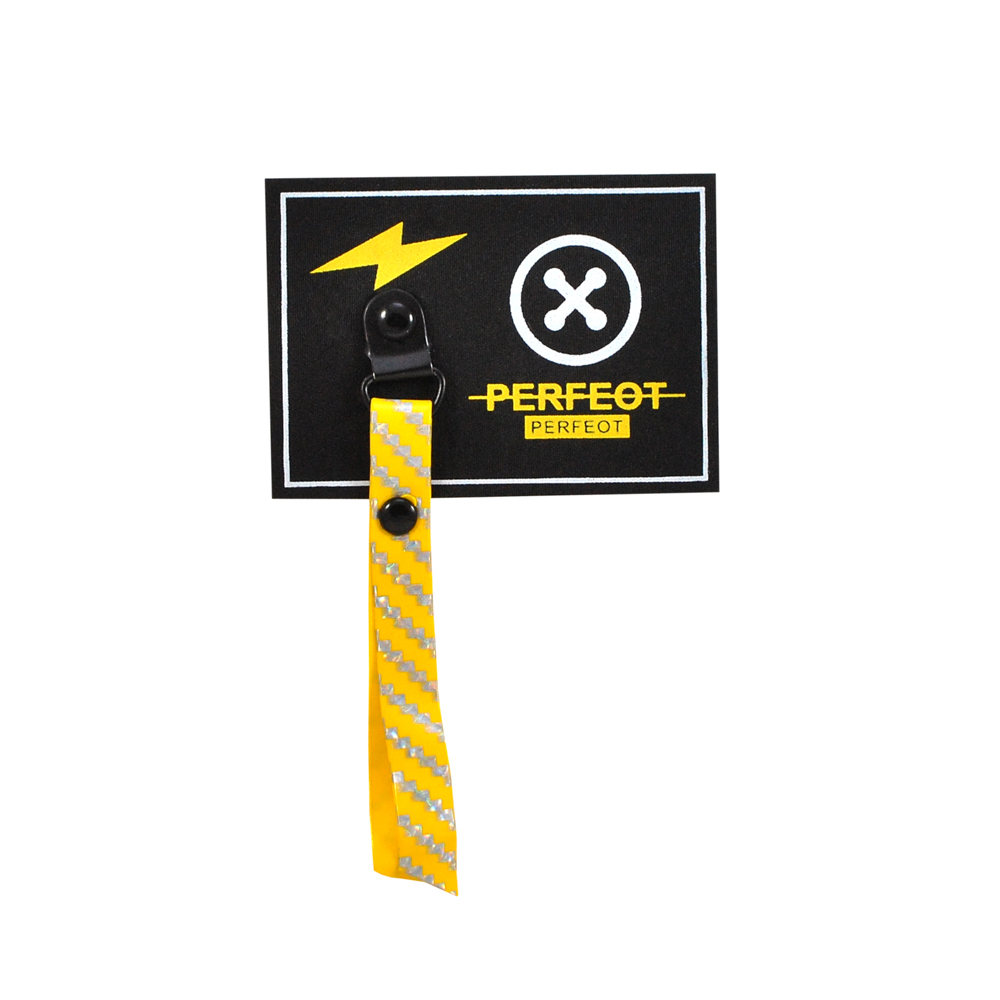 Лейба тканевая с подвеской PERFEOT, 5*7см, черный, белый, желтый, шт. Лейба Ткань