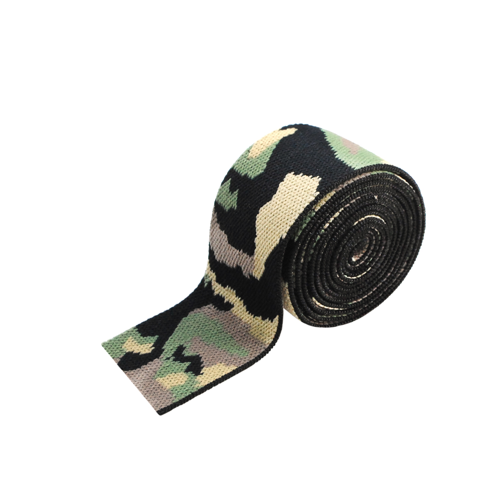 Резинка Камуфляж 3,7см, черный, зеленый, серый, бежевый, 50ярд. Резинка