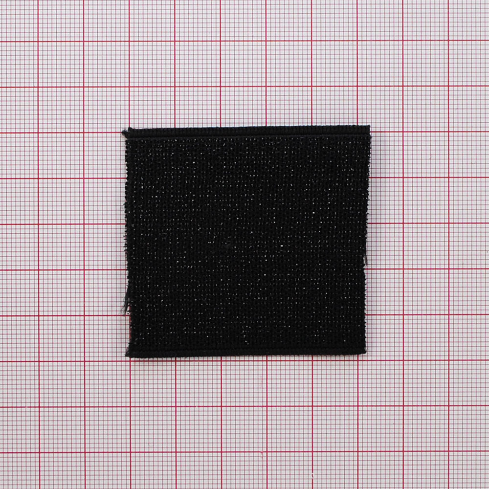 Резинка обувная с люрексом, 5см, черный, серебро, ярд. Резинка