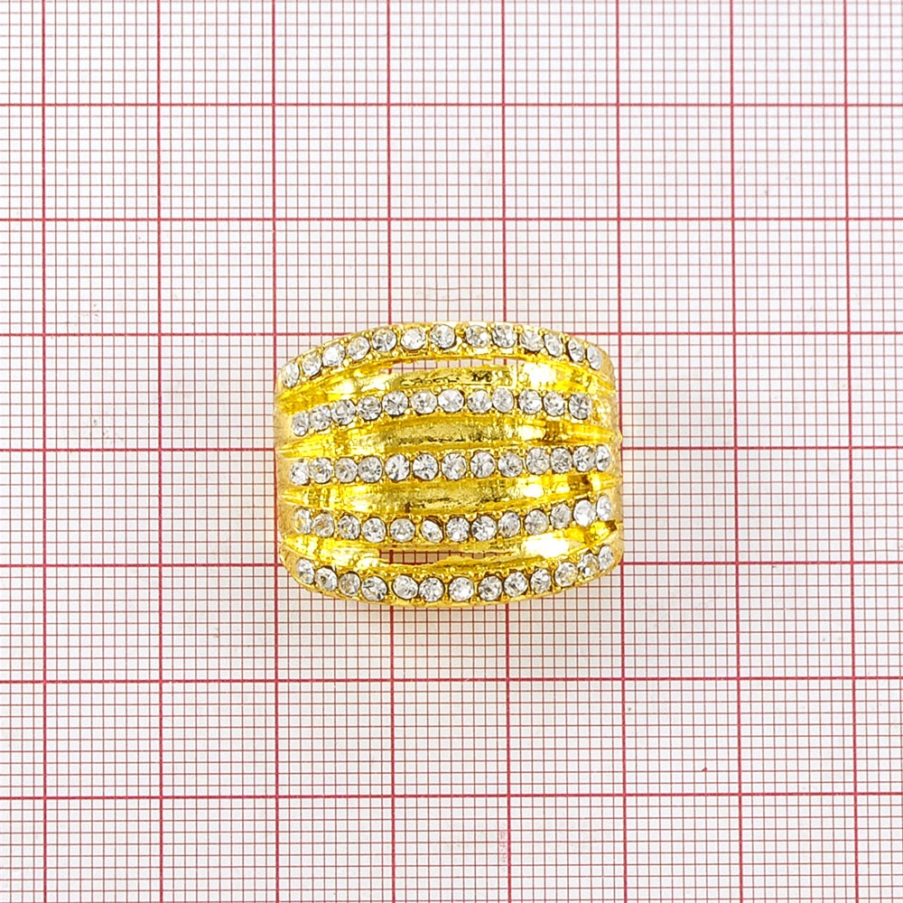 Укр.стекл. перетяжка 61104 GOLD. Перетяжка металл со стразами