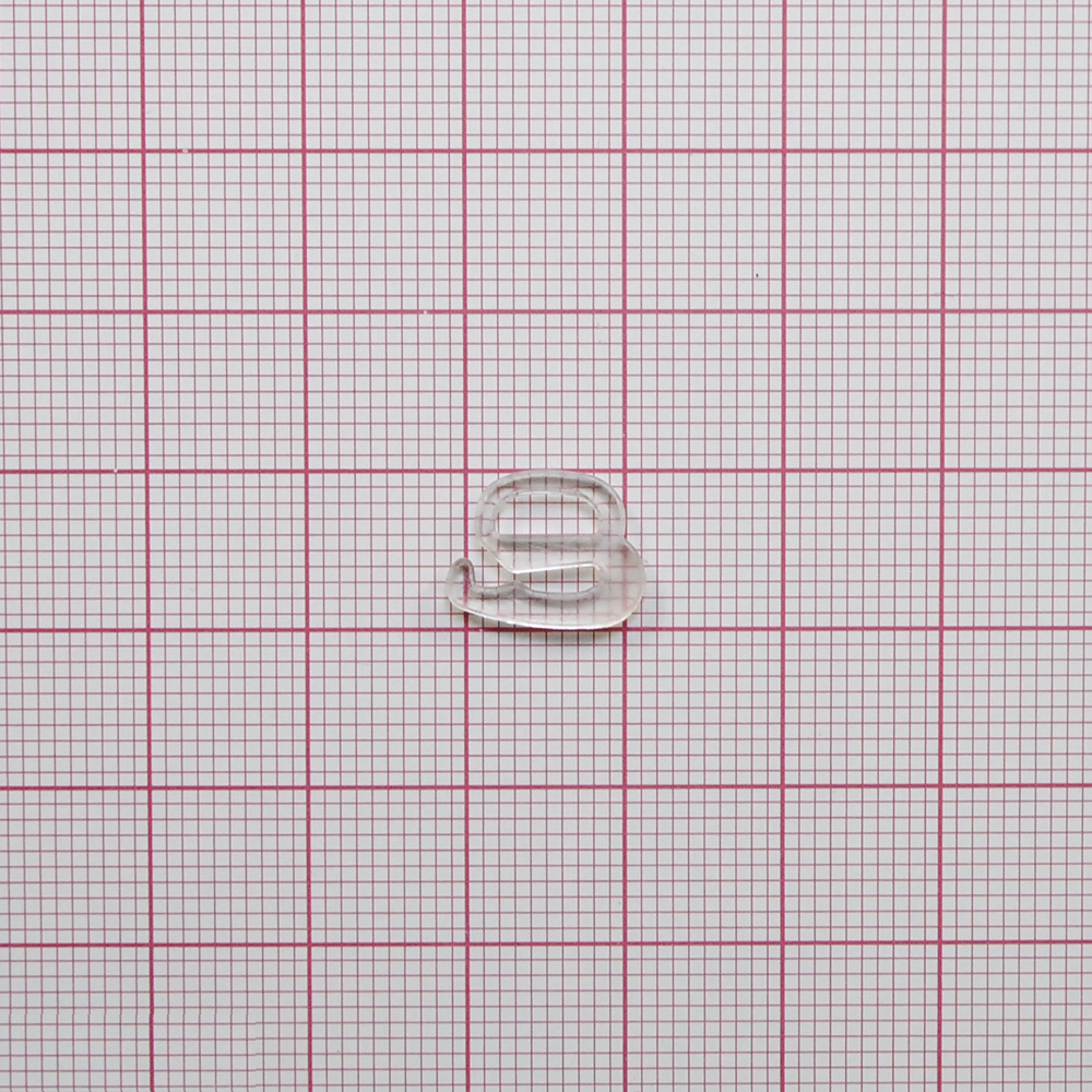 Крючок бельевой пластик 6*5,7мм (внутр.), 12,6*10,2мм (внешн.) прозрачный, 1т.шт, уп. Крючок бельевой