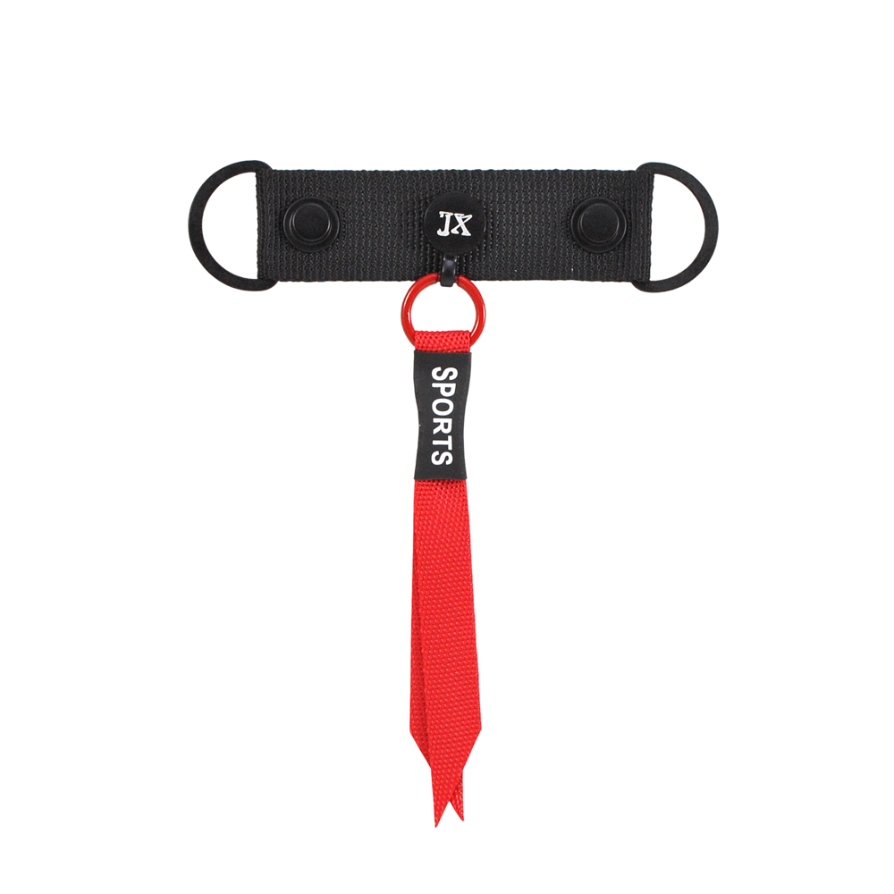 Перетяжка тканевая с подвеской SPORT, 10*2, черный, белый, красный, шт. Перетяжка ткань