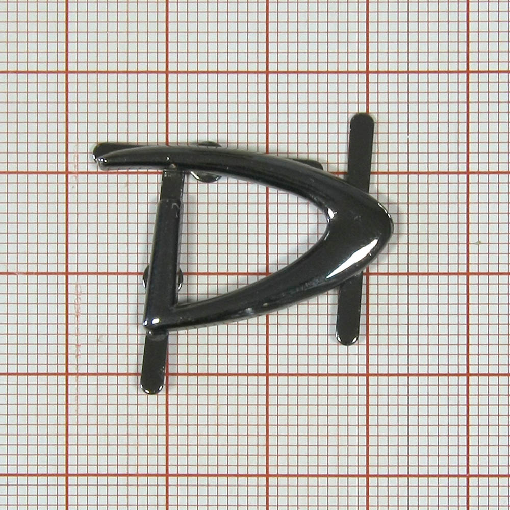 Краб металлический D-верх 3см BLACK NIKEL, шт . Крабы Металл Геометрия