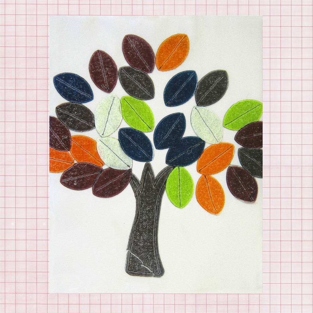 Термоаппликация Дерево 22,5*22,5см цветная, шт. Термопереводки Цветы, Птицы