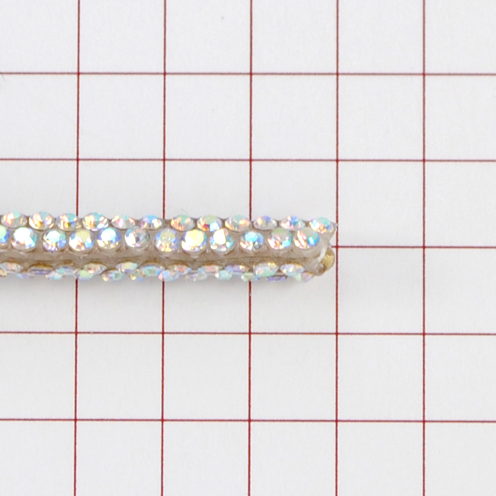 Шнур со стразами, SS5, 0,33см, белый хамелеон, ярд. Тесьма из страз