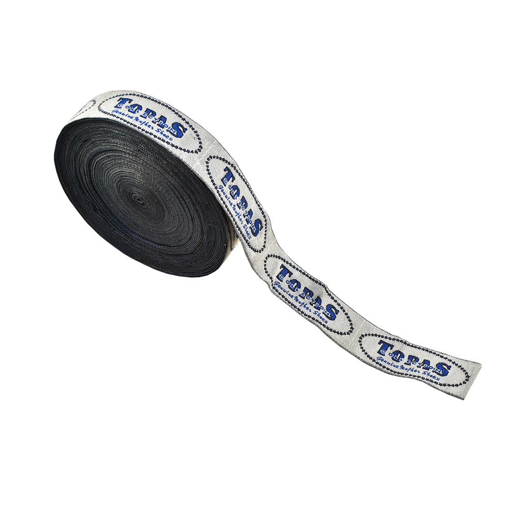 Этикетка тканевая вышитая Topas /клей/ 5,4*1,9см. Вышивка / этикетка тканевая