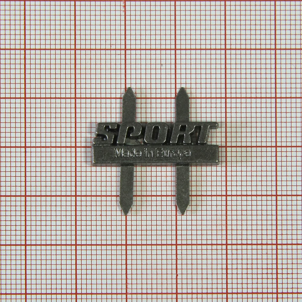 Краб металл SPORT, black nikel, 2,5*0,8см, шт. Крабы Металл Надписи, Буквы