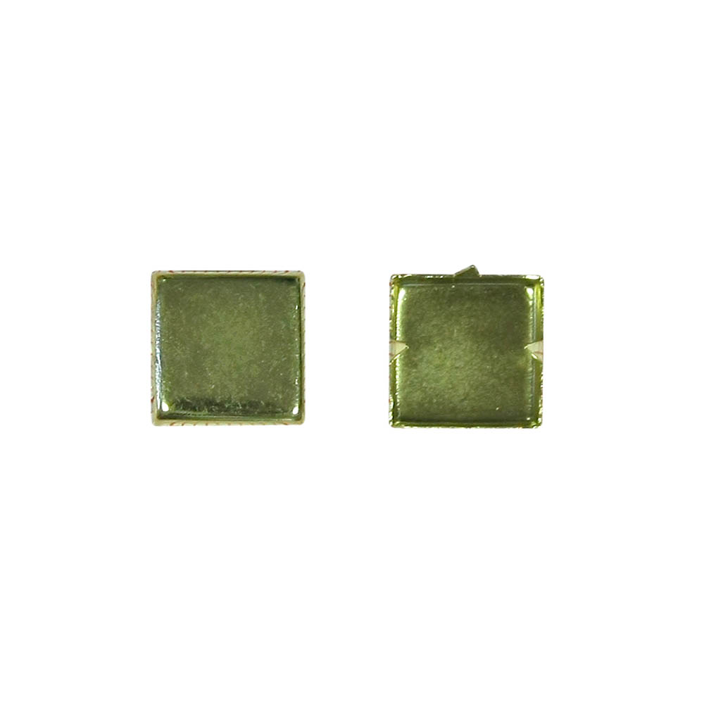 Краб металлический MS-21 квадрат 13*13мм GOLD / 1тыс.шт. Крабы Металл MS