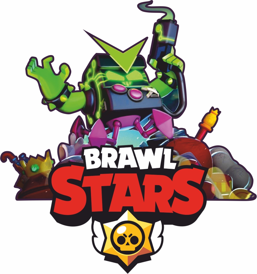 Термоаппликация Brawl Stars №15-6 8БИТ вирус большой 14*15см, шт. Термопереводки Детские