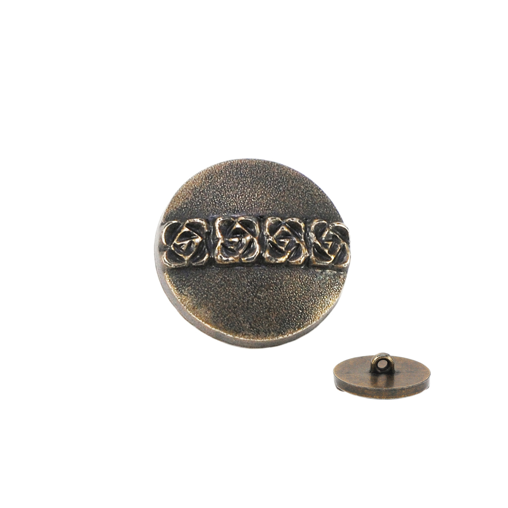 Пуговица TR-24-40 ant 24мм. Пуговица металлизированная