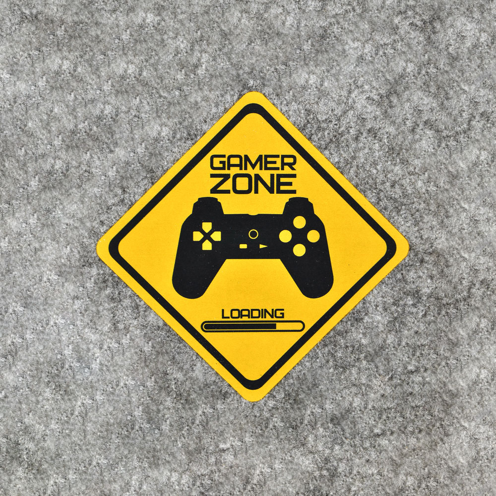 Термоаппликация №13-21 Gamer Zone, желто-черная, 95*95мм, шт. Термопереводки Ассорти