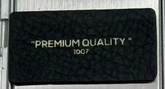 Лейба кожзам Premium quality, 5*2,5см, черный, бежевый, шт. Лейба Кожзам