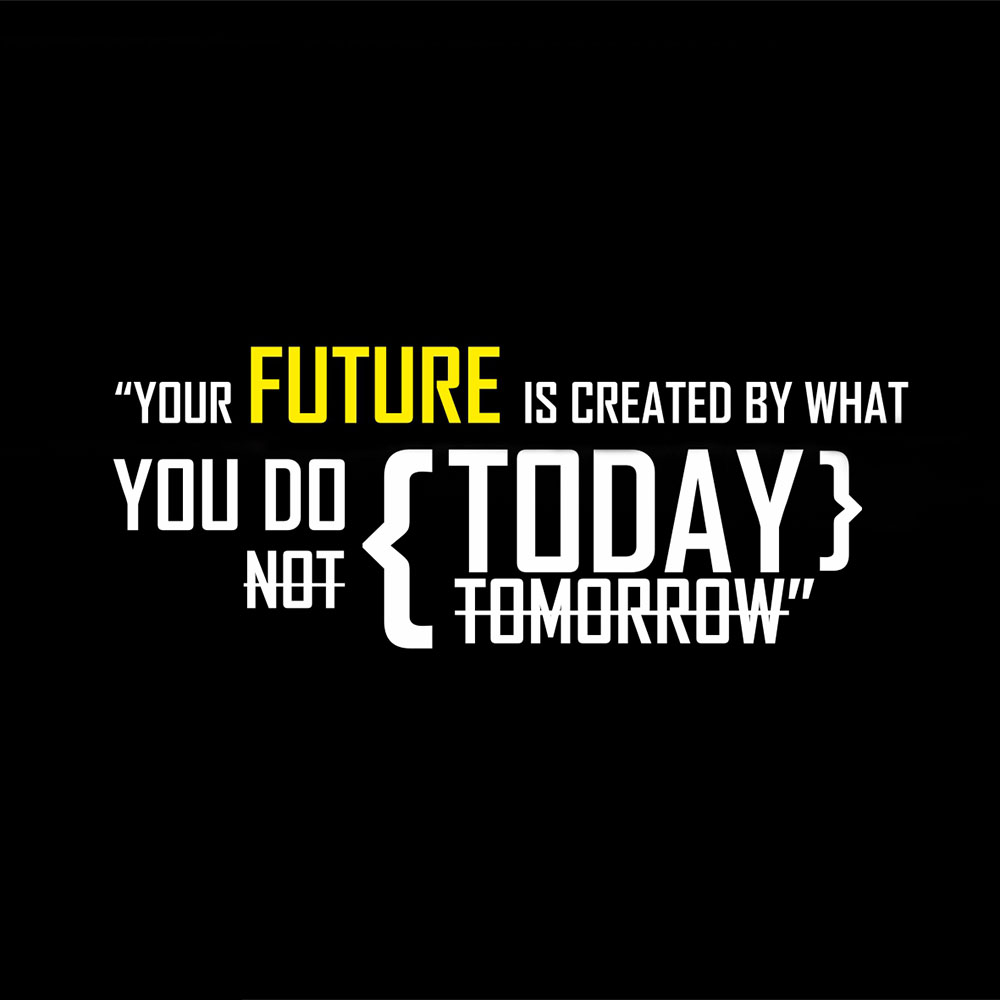 Термоаппликация №13-3 Your FUTURE is created by… (текст) белый, желтый 38*100мм, шт. Термопереводки Надписи