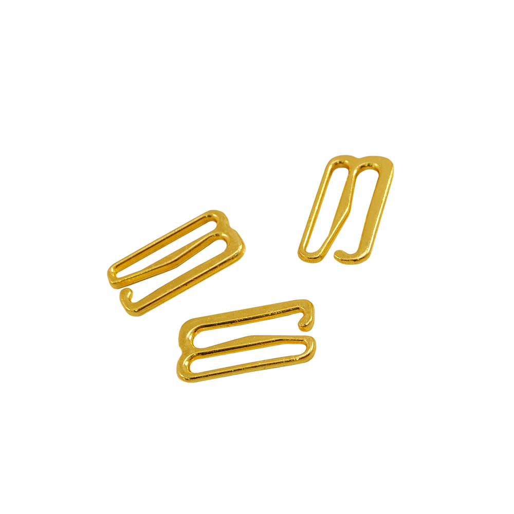 Крючок бельевой металл А915 GOLD 14*6мм (внутр.) 17,3*9,7мм (внешн.), 1т.шт, уп. Крючок бельевой