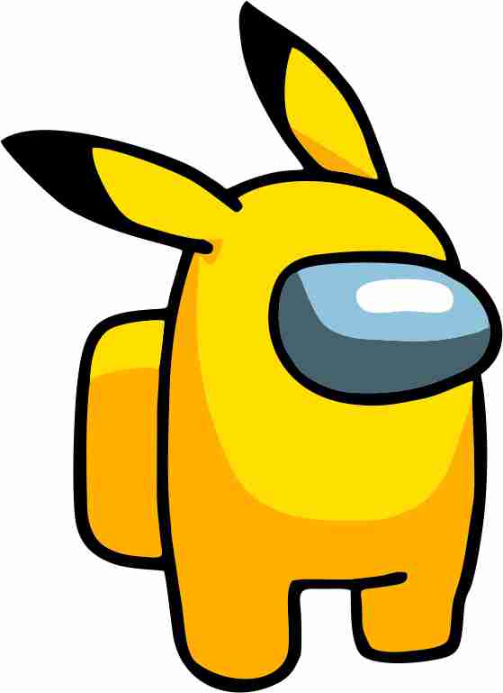 Термотрансфер DTF, Among Us Pikachu, 7,5*5см, шт. Термотрансфер