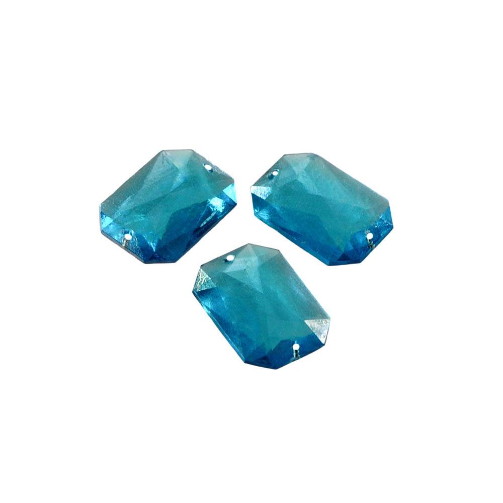Стразы Д пришивн. многогран. 18*25мм ярко-голубой 28, 1тыс.шт. Стразы пришивные
