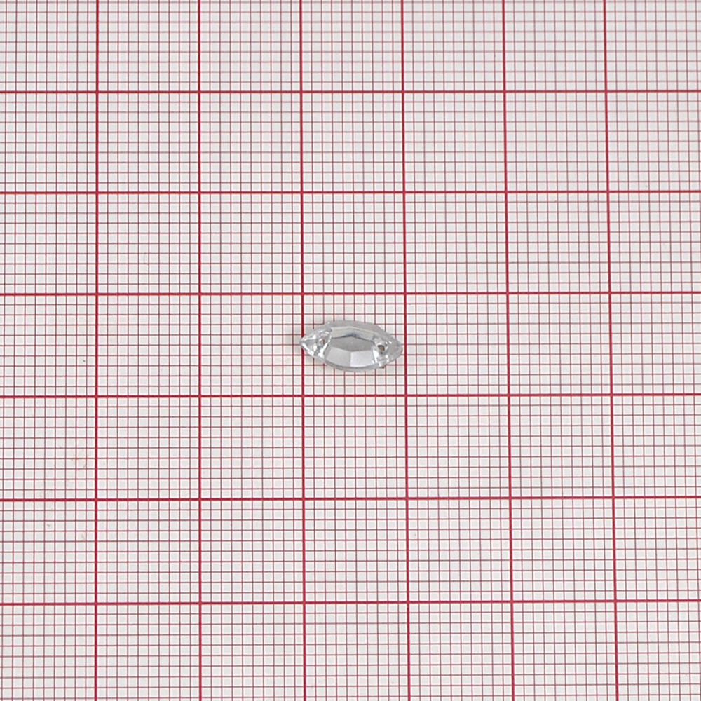 Стразы стекл. пришивн. Глаз (5*10мм) серебро, 1тыс.шт. Стразы пришивные