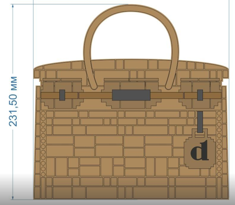 Аппликация, Сумка, 23,15*23,15см, лазер, плёнка 62307, 62340, шт. Термоаппликация плоттер/лазер