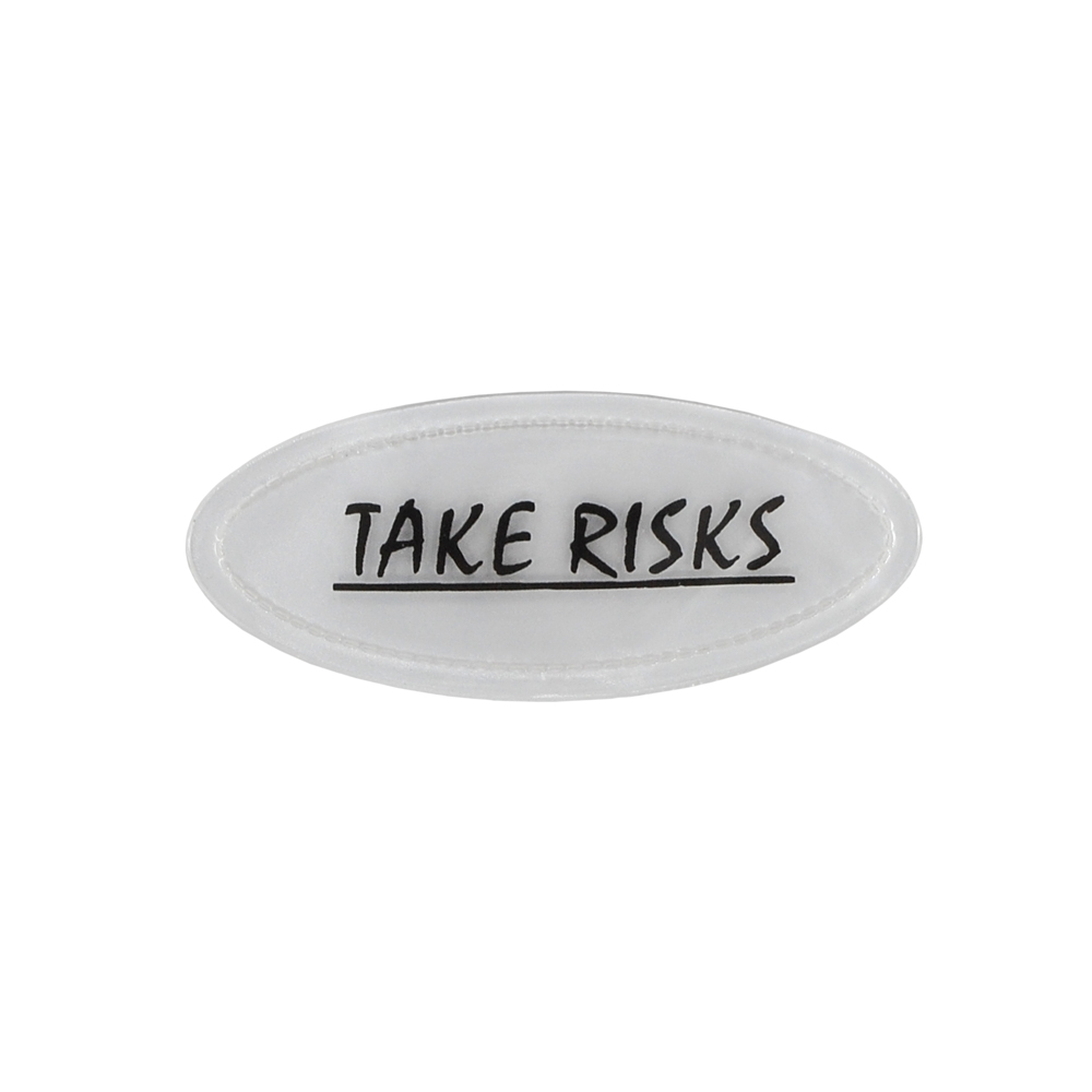 Лейба светоотражающая TAKE RISKS3*6,8см, серый, черный шт. Лейба Кожзам