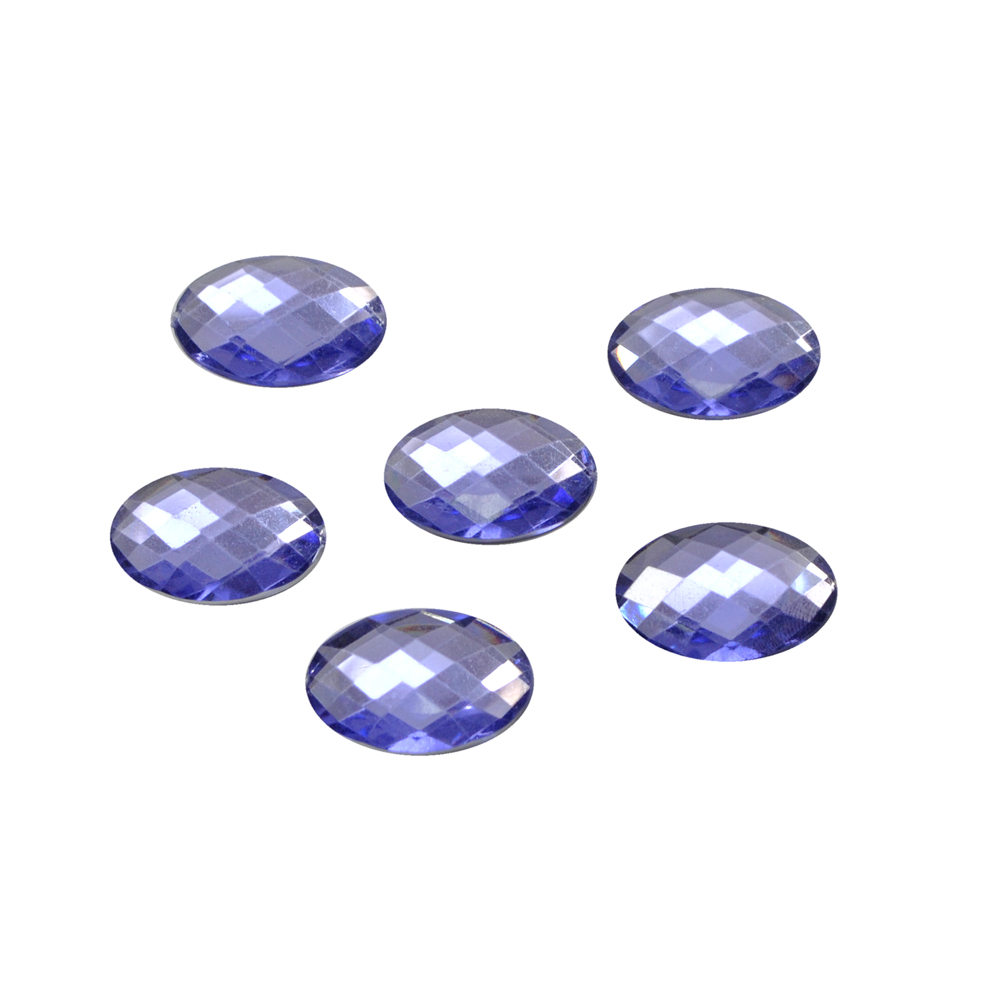 Стразы Д на клей, овал 18*25мм св-фиолет 34, 1тыс.шт. Стразы на клей