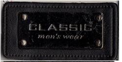 Лейба п/у Classic MEN'S 30*58мм черн., черн. металл. пластина . Лейба Кожзам