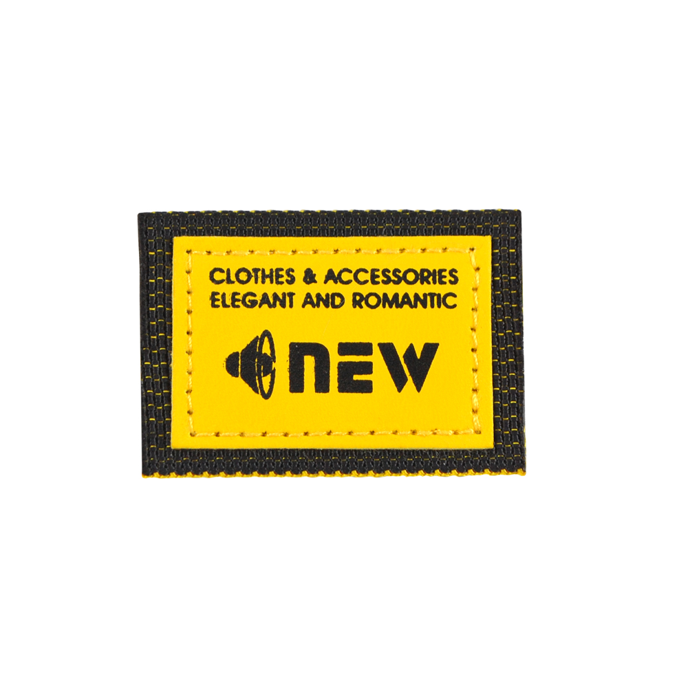 Лейба тканевая New, 4*5,5см, черный, желтый, шт. Лейба Ткань