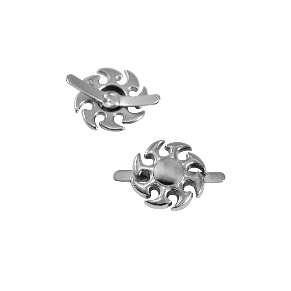 Краб металлический Сюрикен 1,5*1,5см nikel, шт. Крабы Металл Геометрия