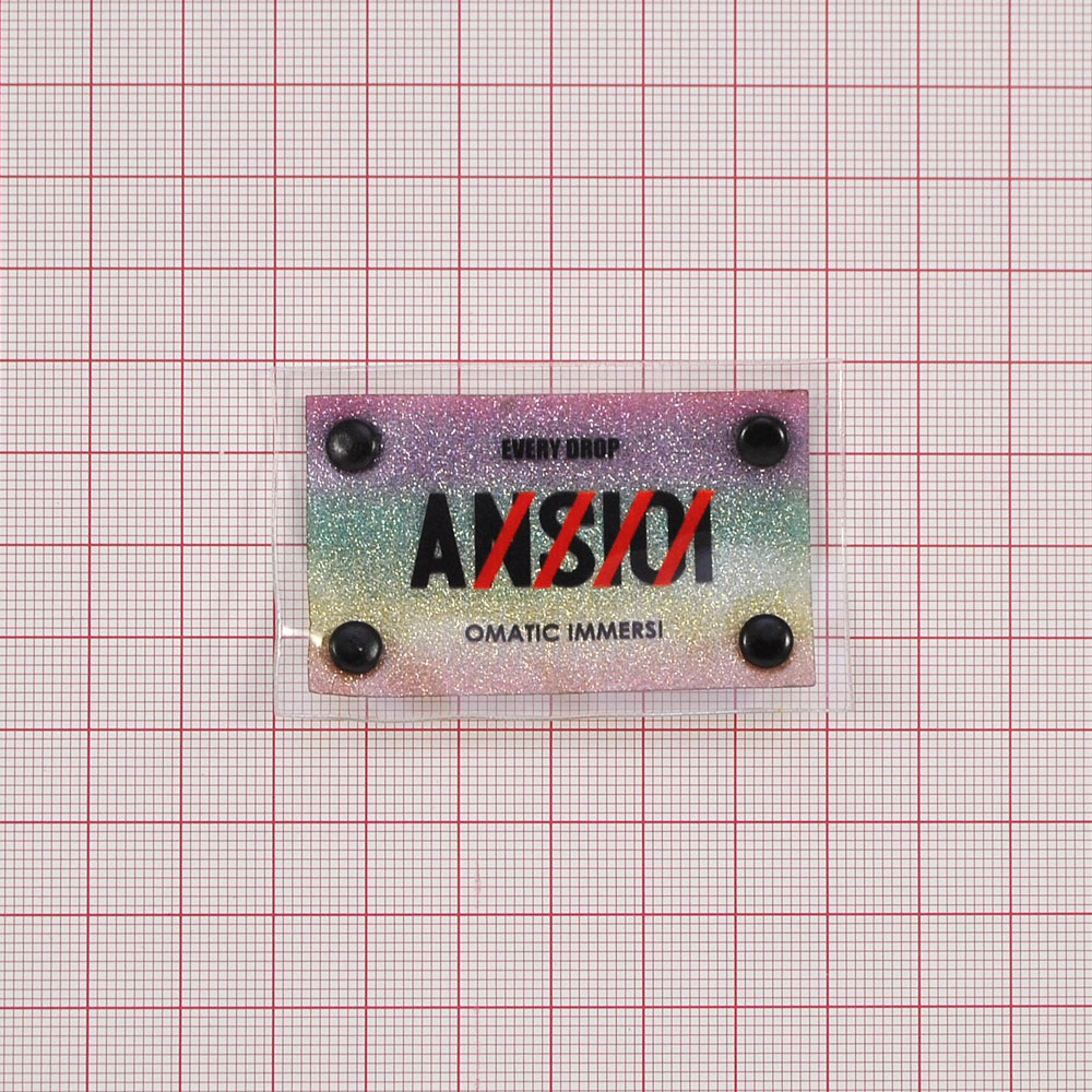 Лейба клеенка ANSIO  6,2*4см, прозрачный, черный, кр., голубой, шт. Лейба Клеенка