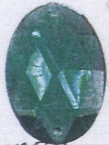 Стразы стеклянные пришивные овал (18*25мм) зеленые, 1тыс.шт. Стразы пришивные