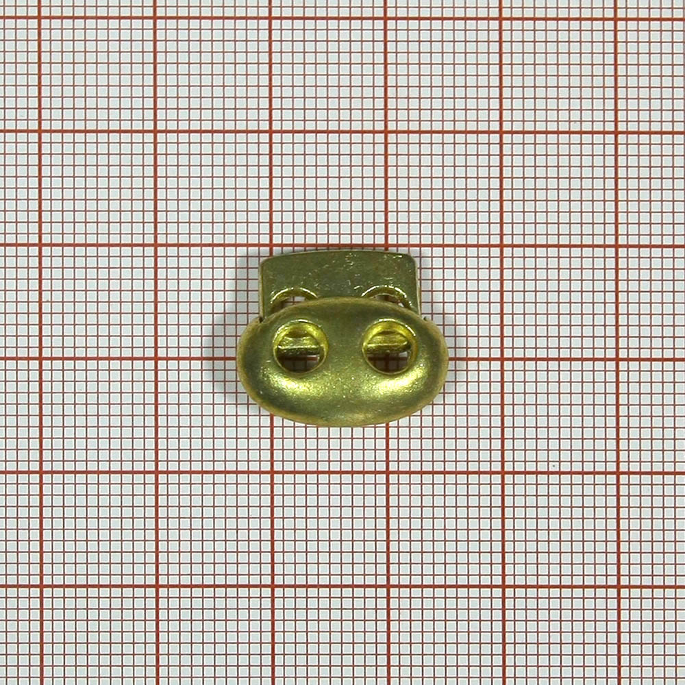 Фиксатор металл 2 уд. овал GOLD/ 1т.шт. Фиксатор