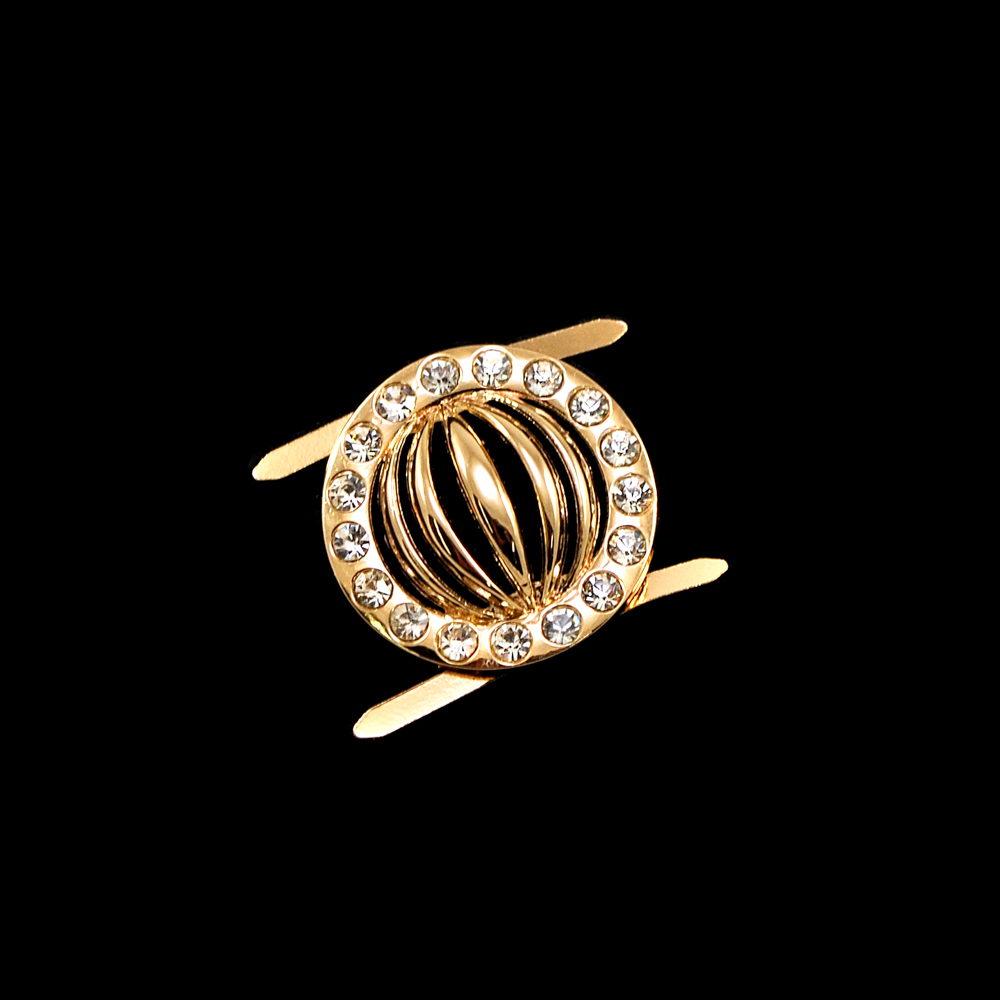 Краб металл B12815 Панцирь 25мм GOLD, белые камни, шт . Крабы Металл Геометрия Декор