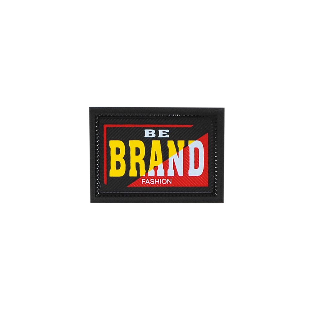 Лейба резиновая BE BRAND, 3.5*2.5см, черный, желтый, красный, белый, шт. Лейба Резина