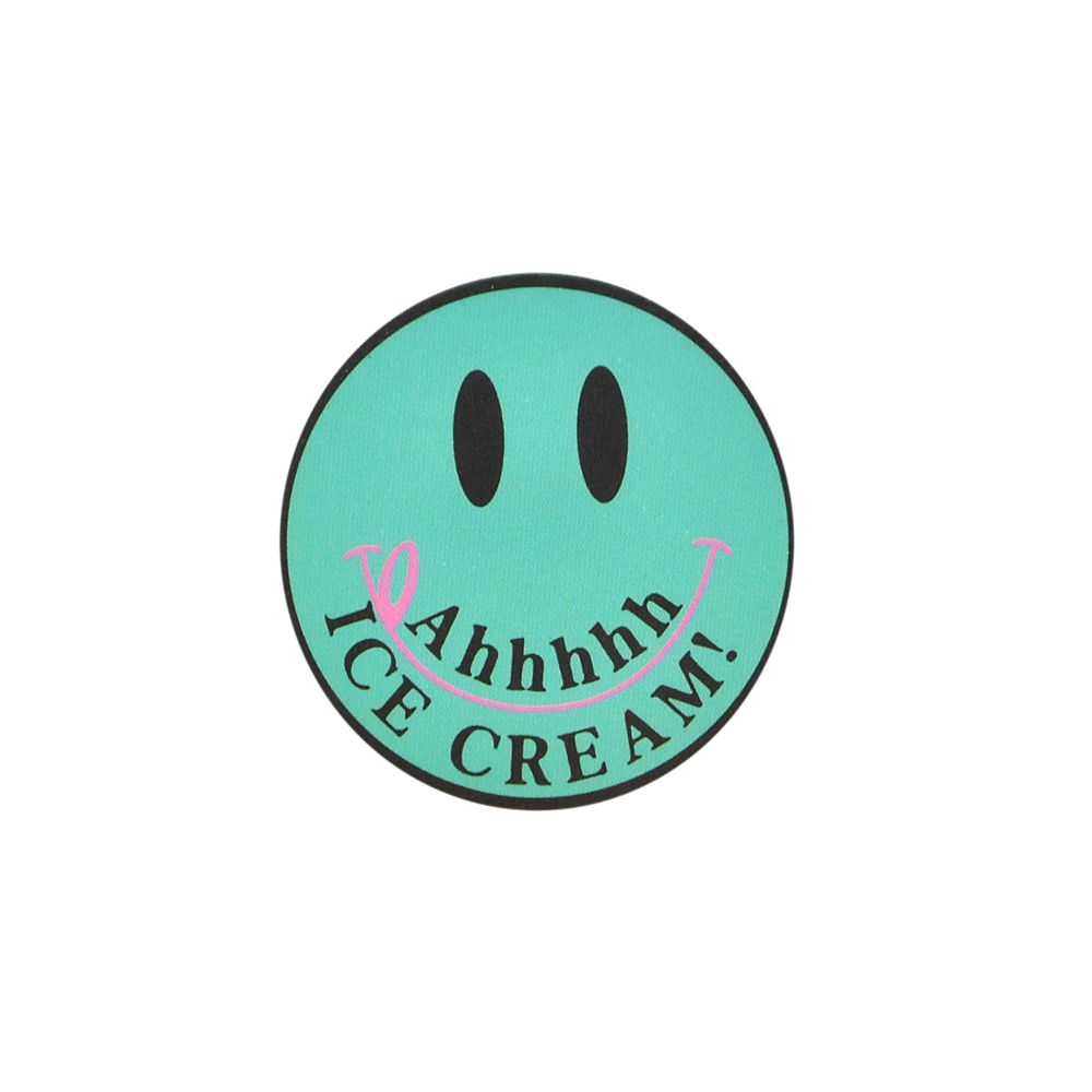Термоаппликация ICE CREAM, 4,5*4,5см, бирюзовый, черный, розовый, шт. Термопереводки Ассорти